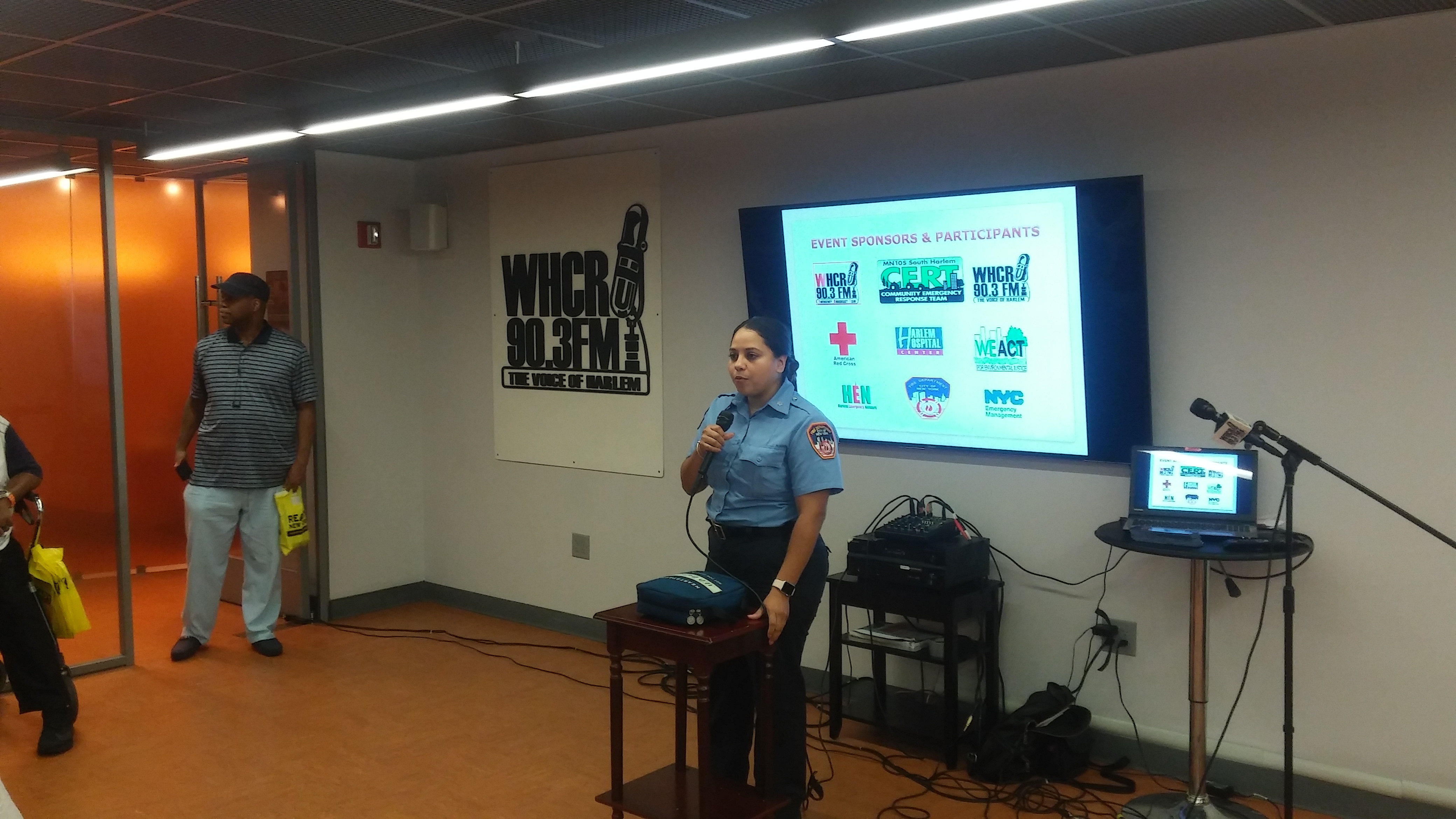 Harlem Emergency Preparedness Day 2017 - FDNY showing her presentation