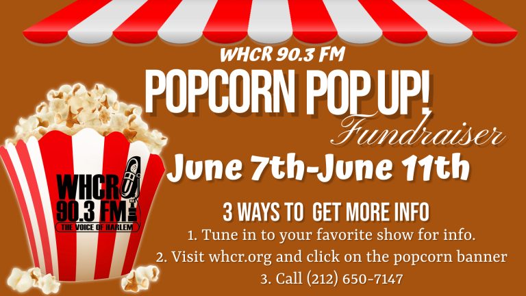 POPCORN POP UP Fundraiser - WHCR 90.3 FM