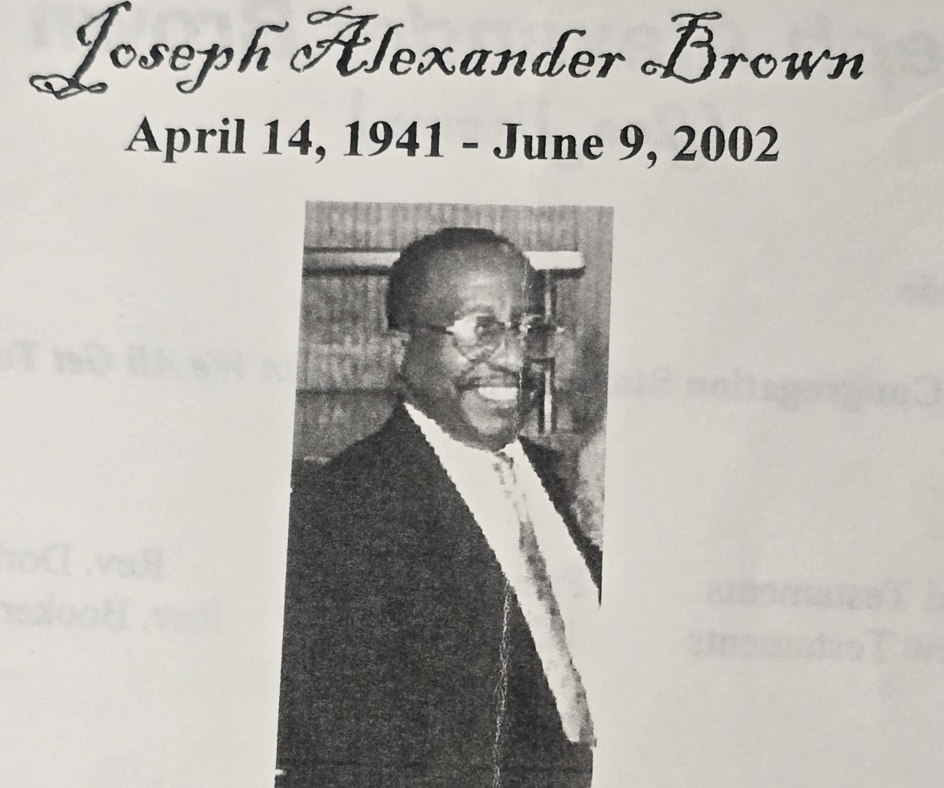 Tribute to Joseph Alexander Brown - WHCR 90.3 FM